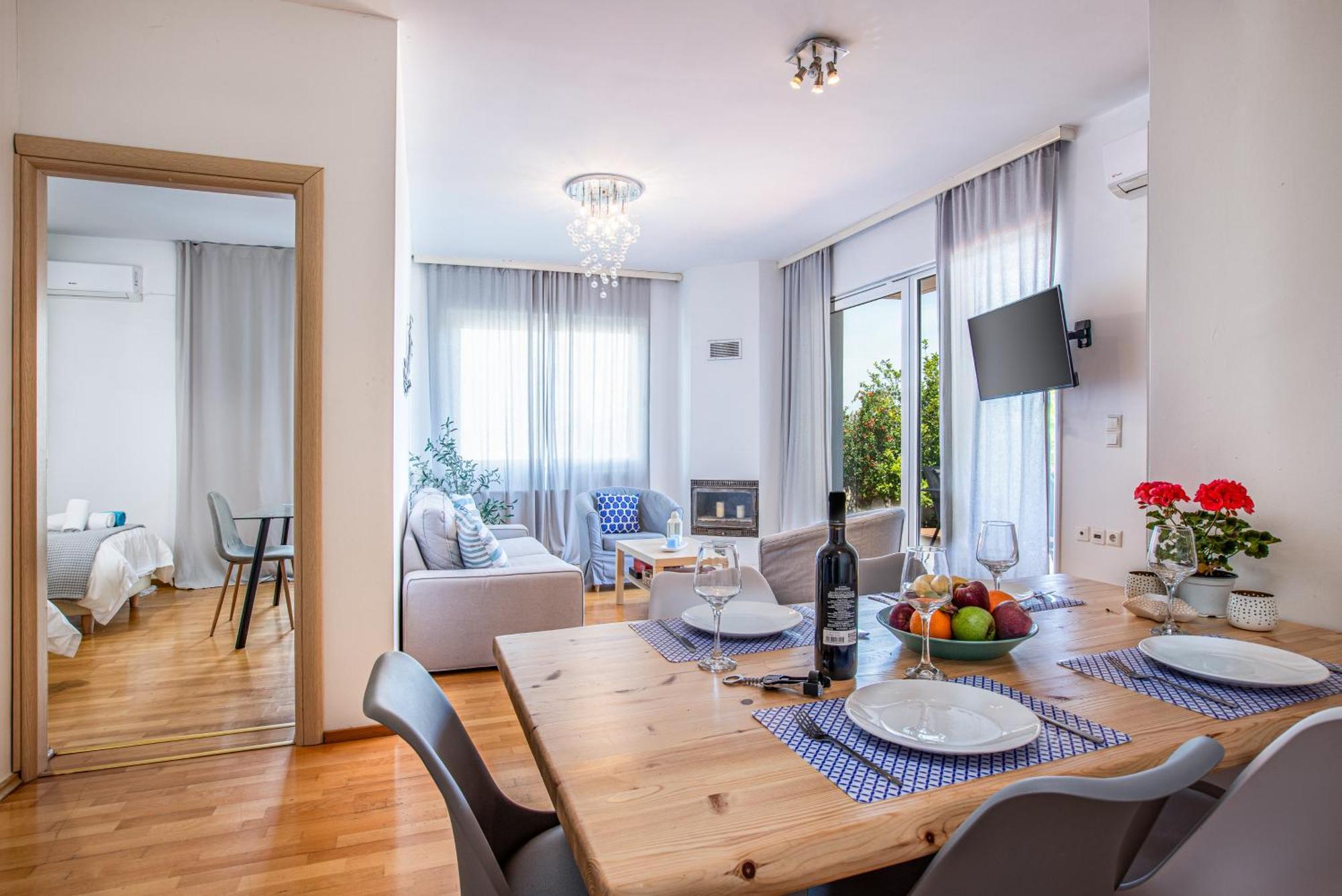 Dimitra Apartment With Private Pool And Sea View -The Ground Floor Of A Two Storey Building Daratsos Екстер'єр фото