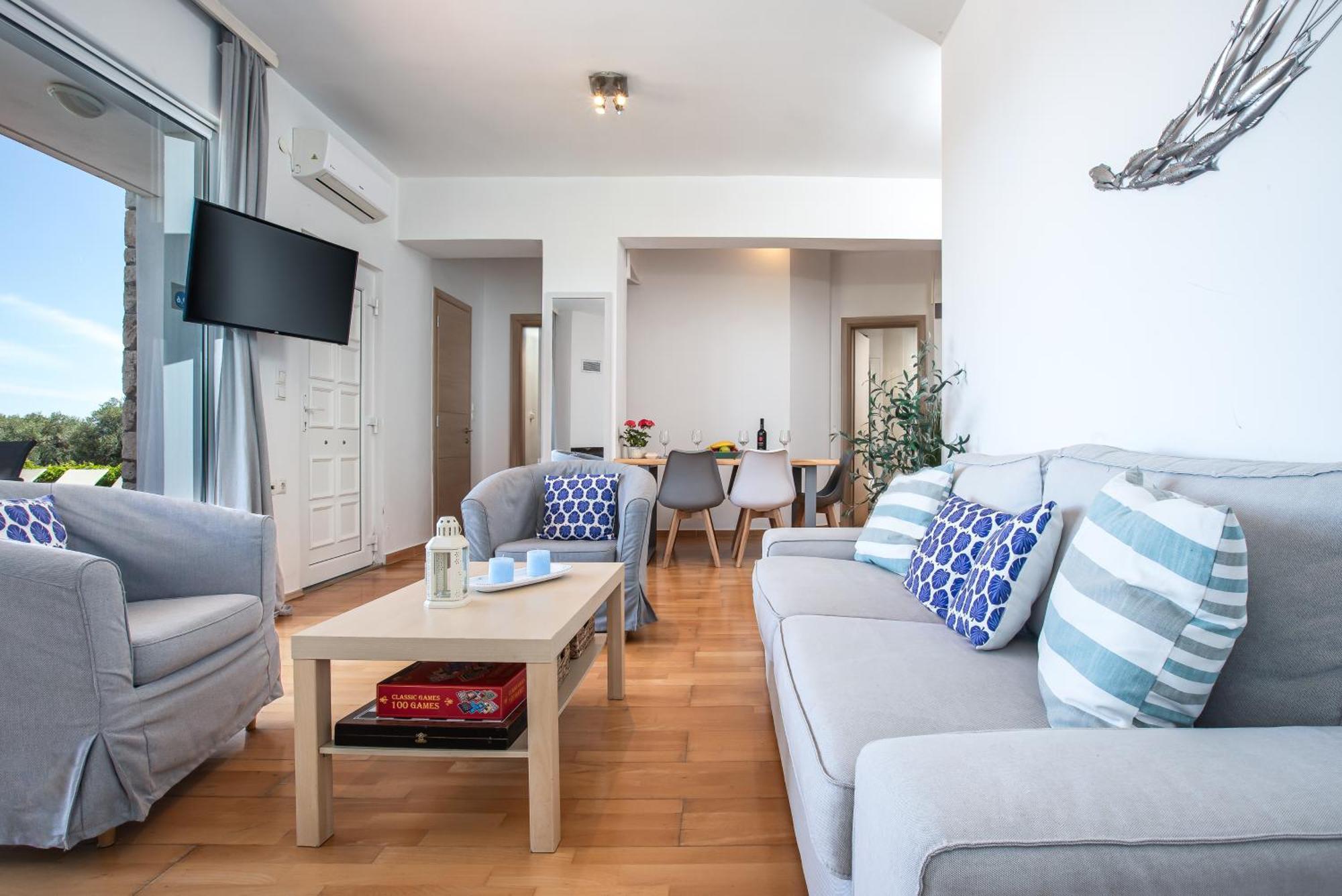 Dimitra Apartment With Private Pool And Sea View -The Ground Floor Of A Two Storey Building Daratsos Екстер'єр фото